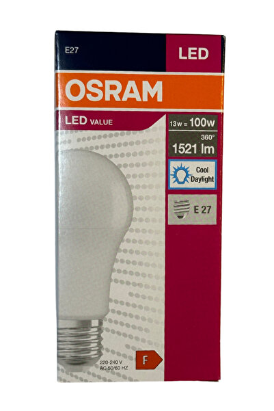 Osram 13W (100W) 6500K (Beyaz Işık) E27 Duylu Led Ampul (10 Adet)