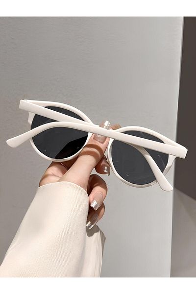Della Pianto Unisex Vintage Sunglasses White