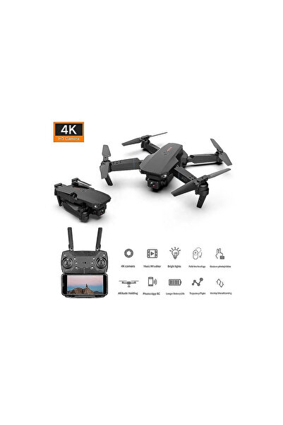 Ozmik E88 DRONE 4K HD ÇİFT KAMERALI DRONE APP KONTROL WİFİ Lİ KATLANABİLİR QUATCOPTER