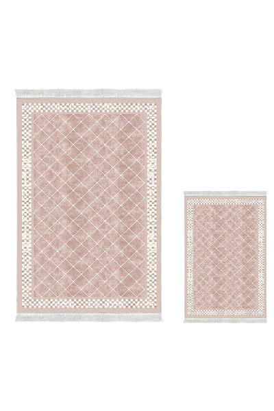 Dekoreko Ψηφιακό σετ μπάνιου 3 τεμαχίων Star Leather Αντιολισθητική Βάση Μικτή Στρογγυλή Μοντέρνα Πούδρα Krystalyn