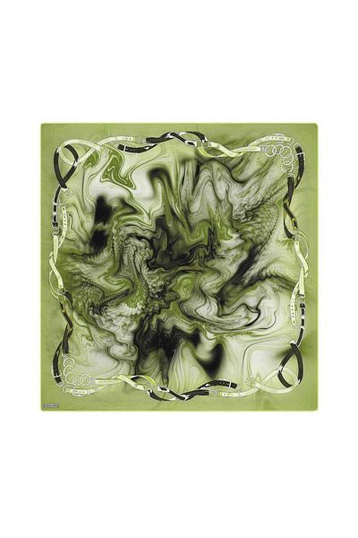 Bursa İpek Φουλάρι με μοτίβο Sura Silk Green Belt