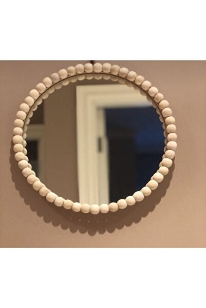 renkli mi renkli tasarım dünyası Büyük Boy Boncuklu Dekoratif Ayna