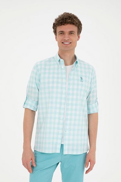 U.S. Polo Assn. US POLO Мъжка спортна тениска - стандартна кройка, Astor 090 Mint