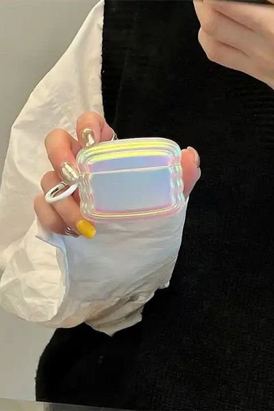 KVK PRİVACY Airpods Pro 2nd generation compatible Hologram Curved Headphone Case