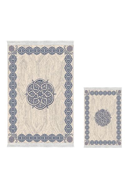 Dekoreko Set covoraș de baie digital din 3 piese Star Bumbac Talpă anti-alunecare Mixt Oval Modern Gilda Blue