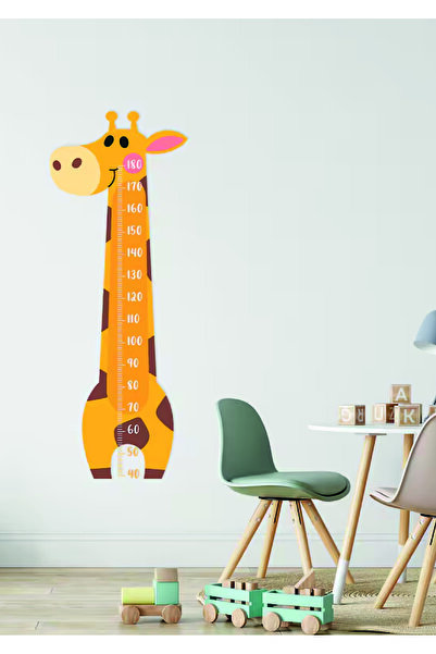 WALLHUMAN Αυτοκόλλητο τοίχου για παιδικό δωμάτιο με μετρητή ύψους καμηλοπάρδαλης