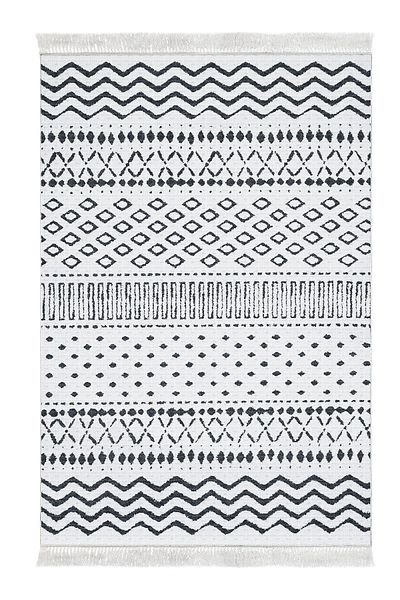 Dekoreko Ψηφιακό σετ πατάκι μπάνιου 2 τεμαχίων Star Leather Αντιολισθητική βάση με κρόσσια Nordic Cade Navy Blue