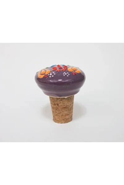 Lilys غطاء فطر مناسب لزجاجة زيت الزيتون برأس أرجواني من السيراميك (28 مم × 18 مم ارتفاع 40 مم)