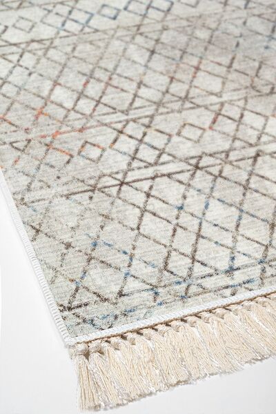 Dekoreko Digital 3-Piece Bathroom Set Star Cotton Non-Slip Base Mixed Round Scandinavian Nydia Beige