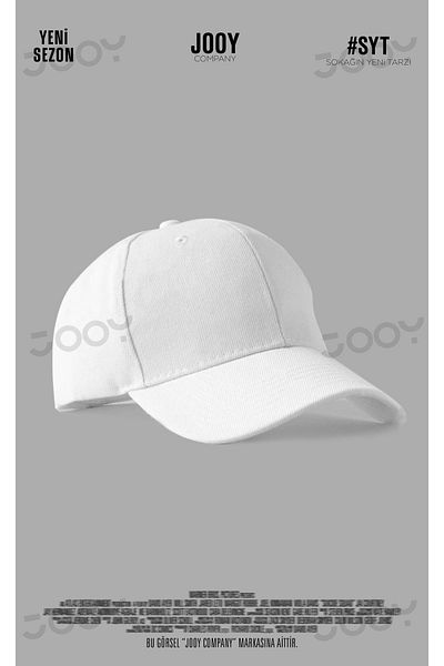 Jooy Company Λευκό Αθλητικό Καπάκι Unisex - Ρυθμιζόμενο με Velcro στην πλάτη