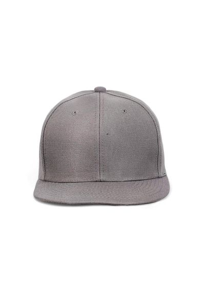 Eke Tekstil Hip Hop Snapback Cap - Plain Gray Cap Hat