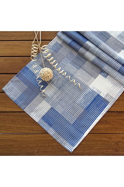desen izmir New Season Gray Striped Square Runner Cover - Soft Design