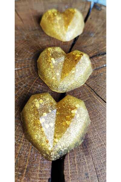 SOO SOAP جليتر جولد - صابون القلب × 3