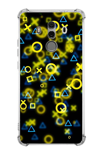 PrintiFy جراب سيليكون شفاف متوافق مع هاتف Huawei Mate 10 Pro مع تصميم رموز لح...