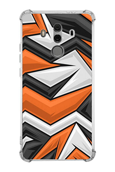 PrintiFy جراب سيليكون شفاف متوافق مع هاتف Huawei Mate 10 Pro مع حماية للزوايا...