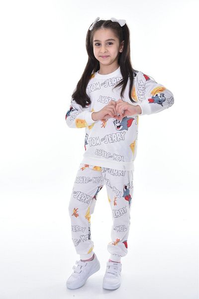 minitrends TOM JERRY Printed Girl's Top and Bottom Set