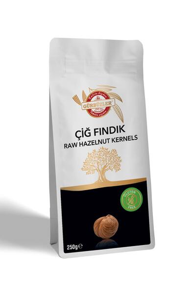 GÜRBÜZLER KURUYEMİŞ Gürbüzler Glutensiz Fındık Çiğ 250 Gram