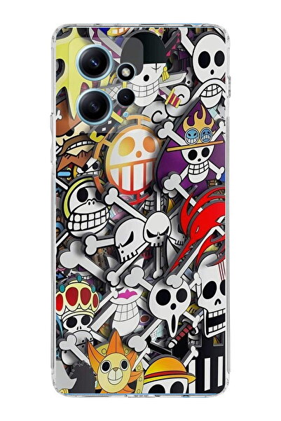 PrintiFy Xiaomi Redmi Note 12 4G Uyumlu Kamera Korumalı Anime Tasarımlı Şeffaf Kılıf