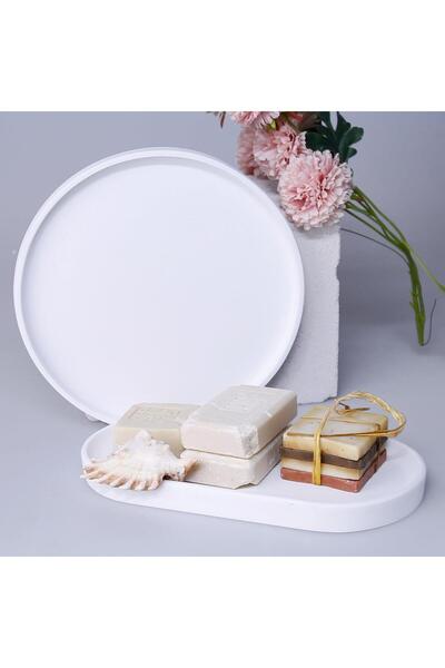 By Selim Selim Victoria Yuvarlak Tepsi Beyaz 126BYZ11RS