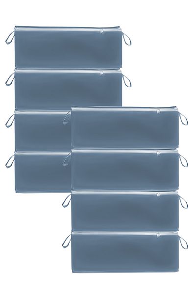Nanteks 8 Pieces Flat Large Size Anthracite Underfloor Storage Box 60X40X22