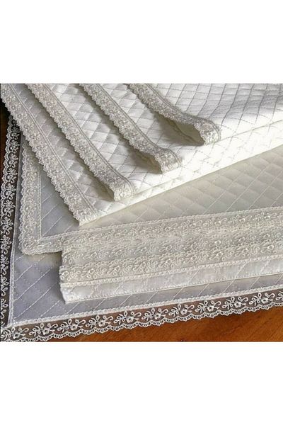 vexillum White Ready Imported Fabric | Stitched Luxury Satin Quilting | Cabinet And Shelf Cover Laced | "All dimensions"