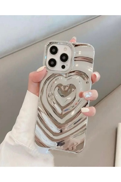 KILIF HOUSE Iphone 15 Uyumlu Kalpli Dalgalı Love Kılıf