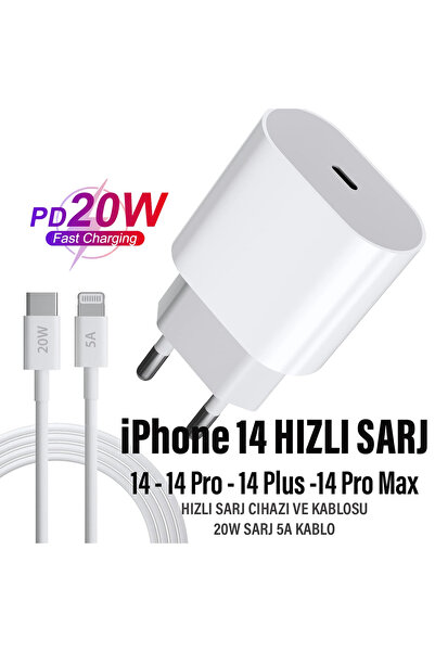 EXENAR iPhone 14 Uyumlu Şarj Aleti HIZLI PD Şarj Cihazı Apple iPhone 14 Pro 1...