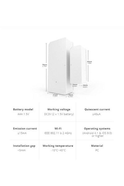 Sonoff مستشعر إنذار نافذة الباب اللاسلكي Dw2 Wifi