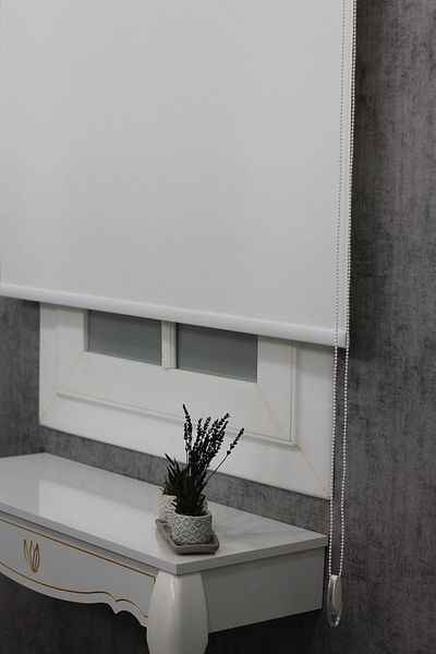 AlpiNaz Matte White Roller - 80% Cuts Light Sunshade Curtain