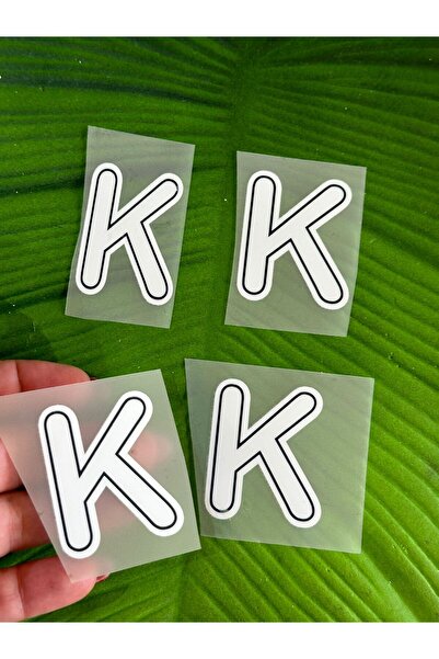 Gönülden Tasarım Бял 5X4 см щампа с ютия за трансфер на буквата K - Armada