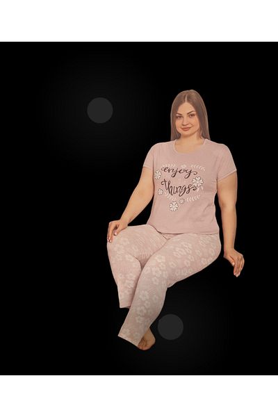 Miss Lale Pijama Women's Oversize Pajama Set - Short Sleeve