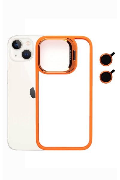 Tech&bello accessories غطاء حماية لهاتف آيفون 14 من آبل مع حامل للكاميرا + وا...