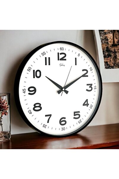 Galaxy CEAS DE PERETE EXCLUSIV 43CM CADRU DE VIZUALIZARE METAL NEGRU