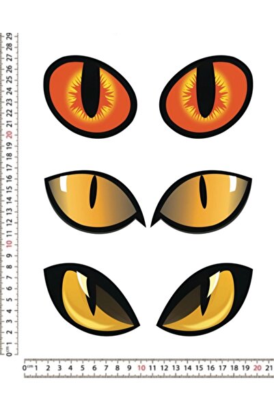 Phoenix GÖZ MOTORSİKLET KASK LEPTOP ARAÇ STİCKER ÇIKARTMA SETİ