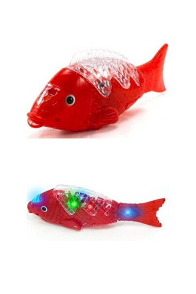 alpmodel Şarkı Söyleyen Işıklı Gezen Pilli Kırmızı Balık 23 Cm