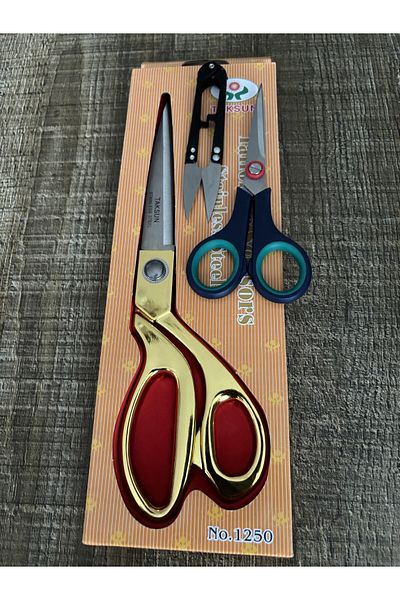 DİBA AVM Professional Tailor Scissors - Original Fabric, Denim Leather Cutting, Steel Large Size Thread and Sheathy
