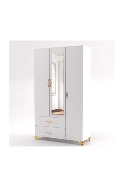 Bygolden Avangard 3 Kapılı 2 Çekmeceli Gardırop