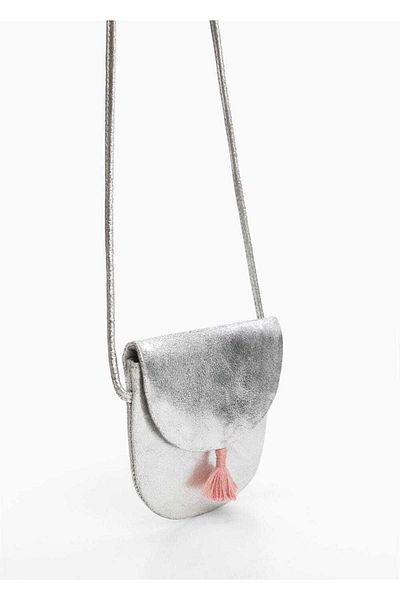 MANGO Kids Silver-Colored Shoulder Bag for Kids