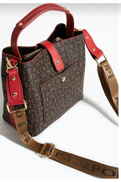 Just Polo Women's Hand and Shoulder Bag with Adjustable Strap - NB2055