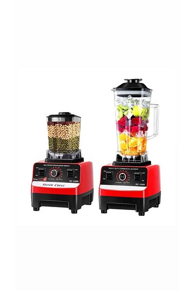 new power plus Silver Crest Professional Cafe Bar Home Type 7000 Watt 2.5 Lt-1 Lt Fruit Vegetable Bar Blender Set