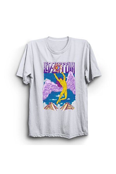 The Fame Tricou 100% bumbac cu model Led Zeppelin Rock Metal Music Group