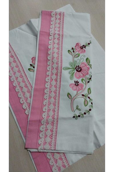 Papatyam 2 Pieces Hand Embroidered Dowry Pillow - Cover/Embroidery Pillow