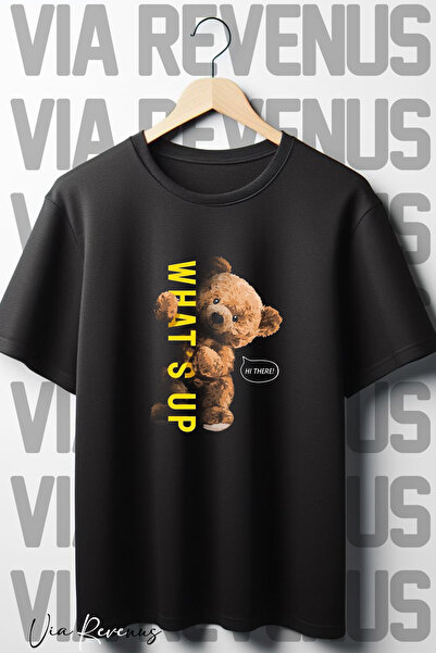 Vordevia Šta ima Štampano Crna Oversize kroj T-shirt - okrugla kragna