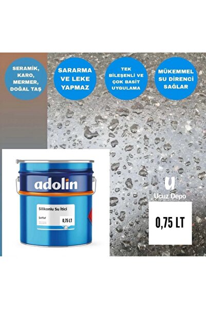 Ucuz Depo Adolin Silikonlu Su İtici Şeffaf Su Yalıtım Kaplaması - 1 Kg