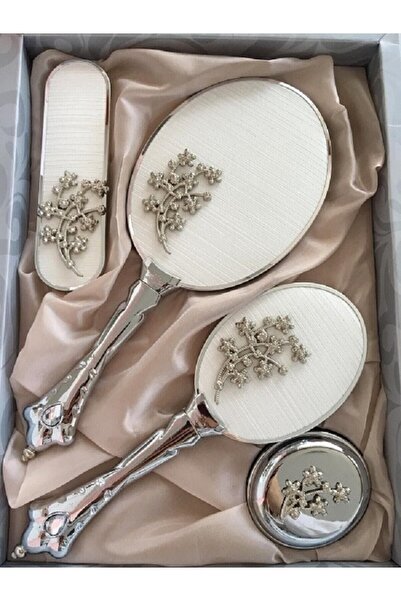 ÇİDEM'S Set de piepteni cu oglindă din 4 piese
