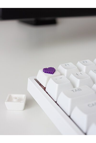 buffed Piksel HP Mekanik Klavye Tuşu Beyaz Artisan Keycap Gamer Aksesuar
