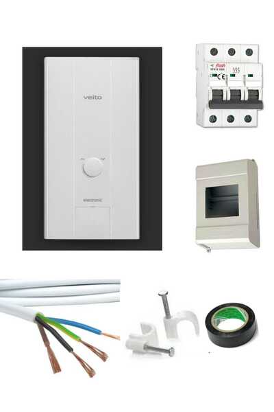 Veito Blue E 380 volt 3 faz Ani Su Isıtıcı 21 kw - Merkezi Sistem 10mt KABLOLU TAM TAKIM SET