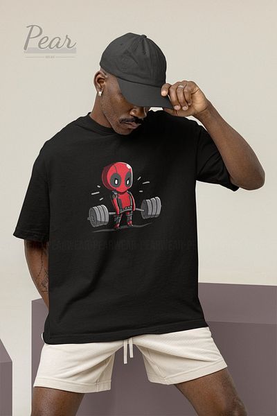 Pear Wear Μπλουζάκι Unisex Deadpool Printed Oversize