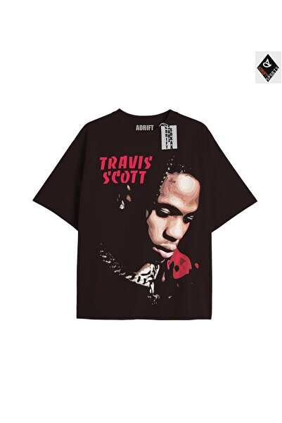 Adrift Travis Scott Black Oversize Unisex T-shirt - Relaxed Fit