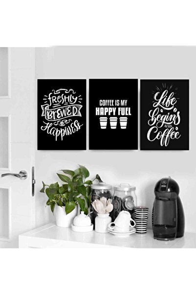 icase Meniu cafea pentru colțul cafelei din bucătărie Cană cu inscripții Deco...